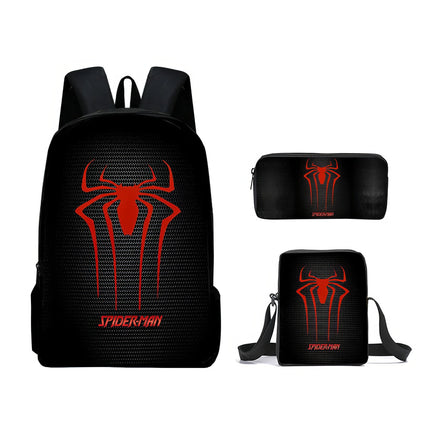 Spiderman Backpack Three Piece Set for Boys Elementary School Students Cartoon Backpack - Lusy Store LLC