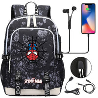 Spiderman Backpack USB Boys Girls Kids Book School Bags Laptop Travel Backpack - Lusy Store LLC