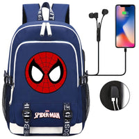 Spiderman Backpack USB Boys Girls Kids Book School Bags Laptop Travel Backpack - Lusy Store LLC
