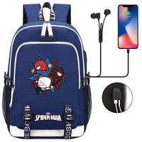 Spiderman Backpack USB Boys Girls Kids Book School Bags Laptop Travel Backpack - Lusy Store LLC