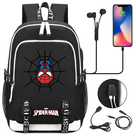 Spiderman Backpack USB Boys Girls Kids Book School Bags Laptop Travel Backpack - Lusy Store LLC