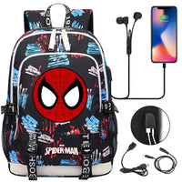 Spiderman Backpack USB Boys Girls Kids Book School Bags Laptop Travel Backpack - Lusy Store LLC