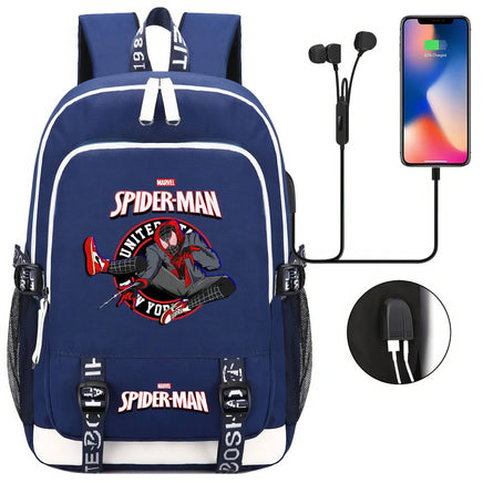 Spiderman Backpack USB Boys Girls Kids Book School Bags Laptop Travel Backpack - Lusy Store LLC