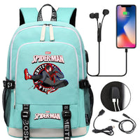 Spiderman Backpack USB Boys Girls Kids Book School Bags Laptop Travel Backpack - Lusy Store LLC