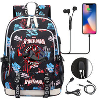 Spiderman Backpack USB Boys Girls Kids Book School Bags Laptop Travel Backpack - Lusy Store LLC