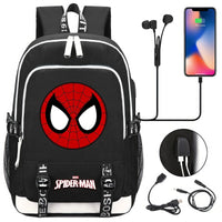 Spiderman Backpack USB Boys Girls Kids Book School Bags Laptop Travel Backpack - Lusy Store LLC