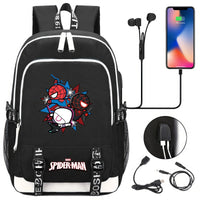 Spiderman Backpack USB Boys Girls Kids Book School Bags Laptop Travel Backpack - Lusy Store LLC