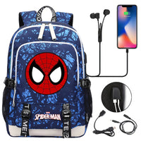 Spiderman Backpack USB Boys Girls Kids Book School Bags Laptop Travel Backpack - Lusy Store LLC