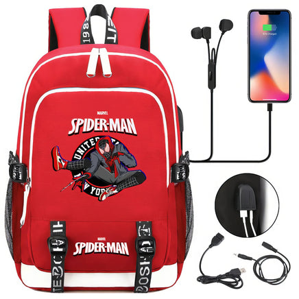 Spiderman Backpack USB Boys Girls Kids Book School Bags Laptop Travel Backpack - Lusy Store LLC