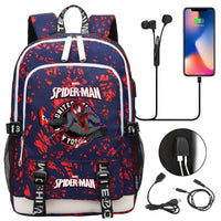 Spiderman Backpack USB Boys Girls Kids Book School Bags Laptop Travel Backpack - Lusy Store LLC