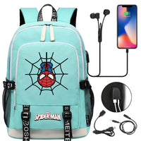Spiderman Backpack USB Boys Girls Kids Book School Bags Laptop Travel Backpack - Lusy Store LLC