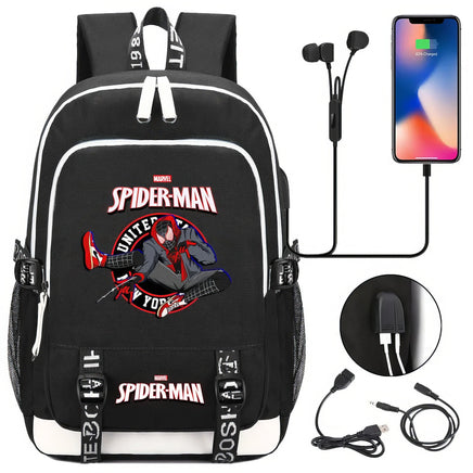 Spiderman Backpack USB Boys Girls Kids Book School Bags Laptop Travel Backpack - Lusy Store LLC