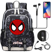 Spiderman Backpack USB Boys Girls Kids Book School Bags Laptop Travel Backpack - Lusy Store LLC
