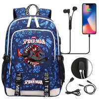 Spiderman Backpack USB Boys Girls Kids Book School Bags Laptop Travel Backpack - Lusy Store LLC