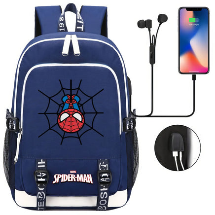 Spiderman Backpack USB Boys Girls Kids Book School Bags Laptop Travel Backpack - Lusy Store LLC