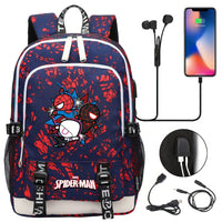 Spiderman Backpack USB Boys Girls Kids Book School Bags Laptop Travel Backpack - Lusy Store LLC