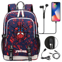 Spiderman Backpack USB Boys Girls Kids Book School Bags Laptop Travel Backpack - Lusy Store LLC