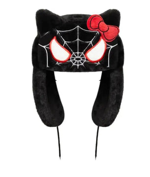 Spiderman & Gwen Stacy x Hello Kitty Fluffy Ushanka Hat - Lusy Store LLC