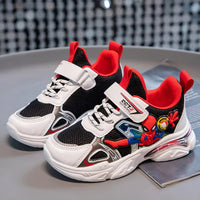 Spiderman shoes - Casual shoes - Cartoon children's mesh breathable sport running Black