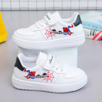 Spiderman shoes - Casual shoes fashion low top - PU leather white shoes - Lusy Store LLC