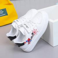 Spiderman shoes - Casual shoes fashion low top - PU leather white shoes - Lusy Store LLC