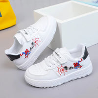 Spiderman shoes - Casual shoes fashion low top - PU leather white shoes - Lusy Store LLC