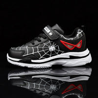 Spiderman shoes - Luxury boys sneakers - PU leather fashion casual sports tennis shoes Black