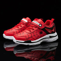 Spiderman shoes - Luxury boys sneakers - PU leather fashion casual sports tennis shoes Red