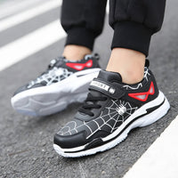 Spiderman shoes - Luxury boys sneakers - PU leather fashion casual sports tennis shoes - Lusy Store LLC