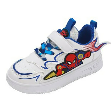Spiderman shoes - Sports shoes children's leather - Boys' sports white breathable shoes - Lusy Store LLC