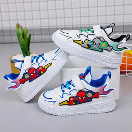 Spiderman shoes - Sports shoes children's leather - Boys' sports white breathable shoes