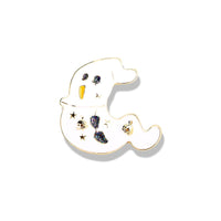 Spooky Halloween Brat Broom Pumpkin Head Cartoon Brooch YNCP8283