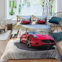 Sports Car Duvet Cover Set Luxury High Quality Bedding Double Queen King Bedclothes Boys Home Textile 2