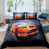 Sports Car Duvet Cover Set Luxury High Quality Bedding Double Queen King Bedclothes Boys Home Textile 6