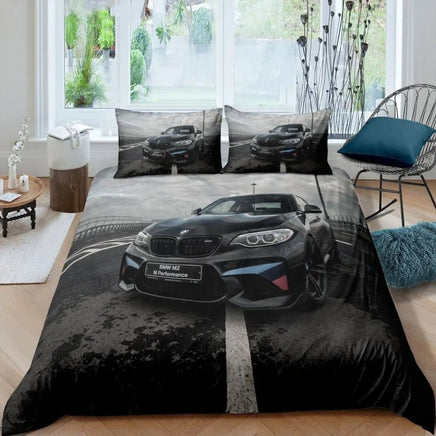 Sports Car Duvet Cover Set Luxury High Quality Bedding Double Queen King Bedclothes Boys Home Textile 1
