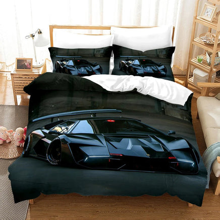 Sports Car Duvet Cover Set Luxury High Quality Bedding Double Queen King Bedclothes Boys Home Textile 7