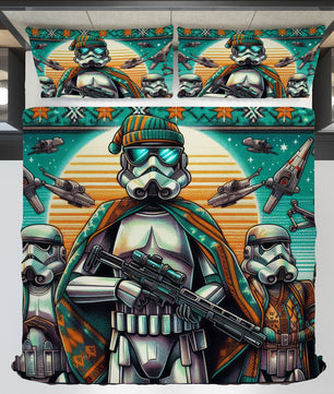 Starwars bedding - Christmas duvet covers linen high quality cotton quilt sets and pillowcase - Lusy Store LLC