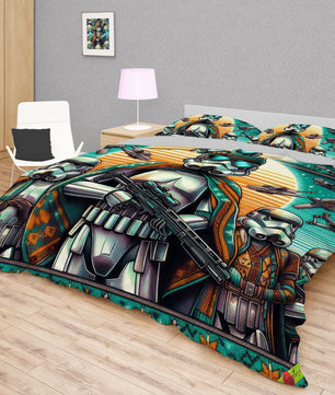 Starwars bedding - Christmas duvet covers linen high quality cotton quilt sets and pillowcase - Lusy Store LLC