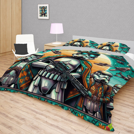 Starwars bedding - Christmas duvet covers linen high quality cotton quilt sets and pillowcase - Lusy Store LLC