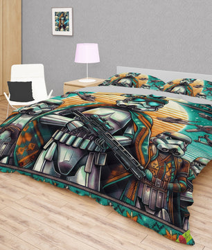 Starwars bedding - Christmas duvet covers linen high quality cotton quilt sets and pillowcase - Lusy Store LLC