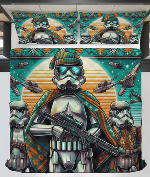 Starwars bedding - Christmas duvet covers linen high quality cotton quilt sets and pillowcase - Lusy Store LLC