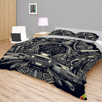 Starwars bedding - Cool graphics duvet covers linen high quality cotton quilt sets and pillowcase - Lusy Store LLC