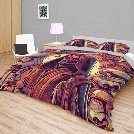 Starwars bedding - Darth Maul graphics duvet covers linen high quality cotton quilt sets and pillowcase - Lusy Store LLC