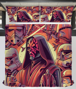 Starwars bedding - Darth Maul graphics duvet covers linen high quality cotton quilt sets and pillowcase - Lusy Store LLC