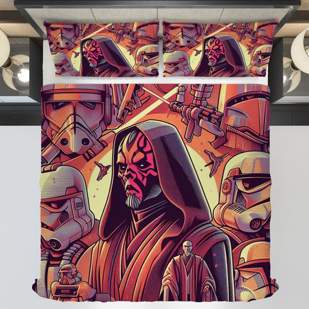 Starwars bedding - Darth Maul graphics duvet covers linen high quality cotton quilt sets and pillowcase - Lusy Store LLC