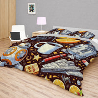 Starwars bedding - Darth Vader BB-8 graphics duvet covers linen high quality cotton quilt sets and pillowcase - Lusy Store LLC