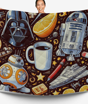 Starwars bedding - Darth Vader BB-8 graphics duvet covers linen high quality cotton quilt sets and pillowcase - Lusy Store LLC