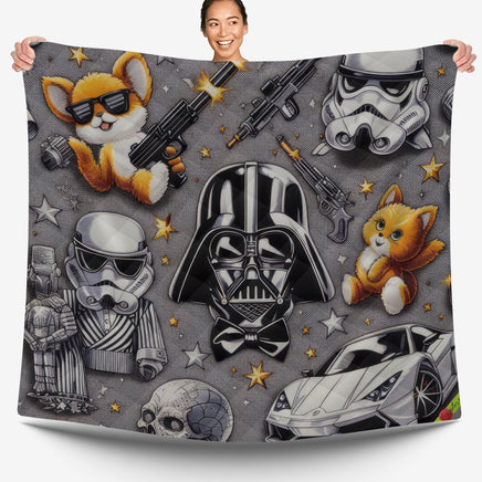 Starwars bedding - Darth Vader funny duvet covers linen high quality cotton quilt sets and pillowcase - Lusy Store LLC