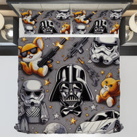 Starwars bedding - Darth Vader funny duvet covers linen high quality cotton quilt sets and pillowcase - Lusy Store LLC