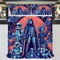 Starwars bedding - Funny graphics duvet covers linen high quality cotton quilt sets and pillowcase - Lusy Store LLC